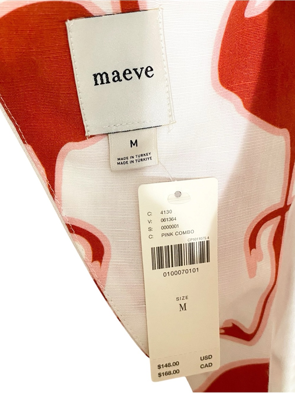 Anthropologie Maeve Linen Blend Backless Flamingo Shift Dress NWT Size Medium - Picture 4 of 6